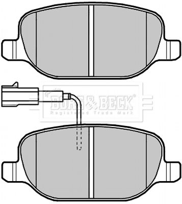 BORG & BECK Комплект тормозных колодок, дисковый тормоз BBP2279